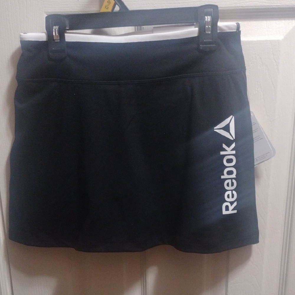 Reebok Black Skort with White Logo Girls 10/12